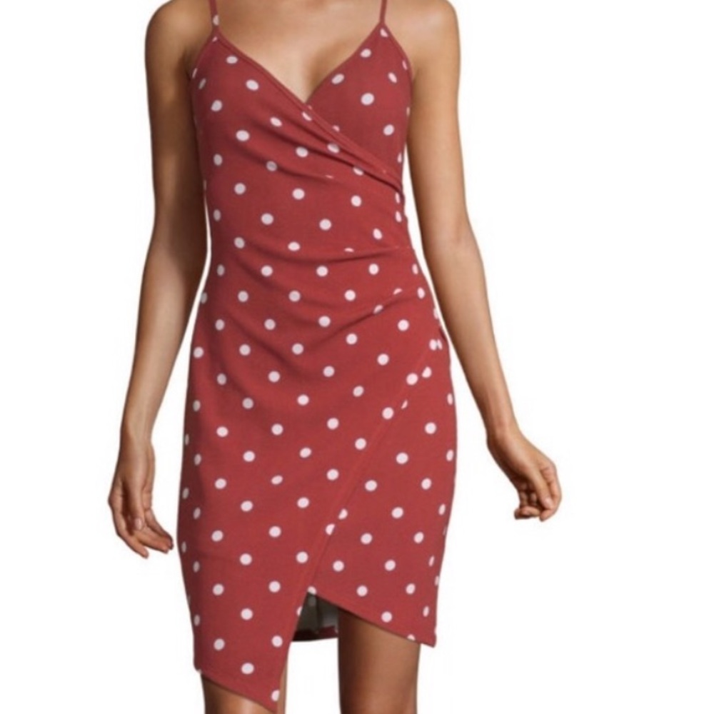 🆕Almost Famous Sleeveless Polka Dot Bodycon party Dress